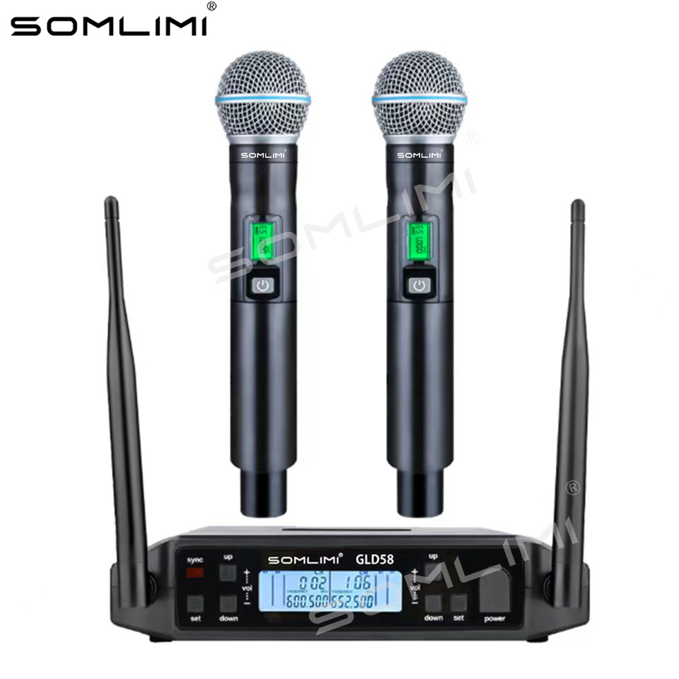 Shure Mic Sm58 - SOMLIMI G24-A58 600MHz 금속 휴대용 전문