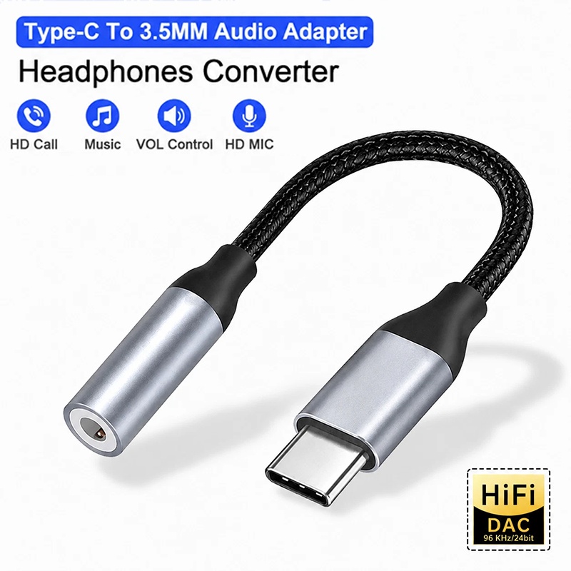 Audiophile Headphone Wired - USB-C 헤드폰 잭 어댑터, 소형, 휴대폰