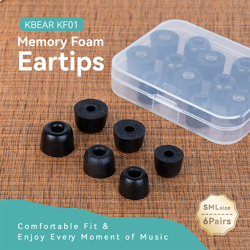 KBEAR KF01 메모리 폼 이어팁 편안한 착용감과  - Earphone Foam Tip 리뷰 및 가격