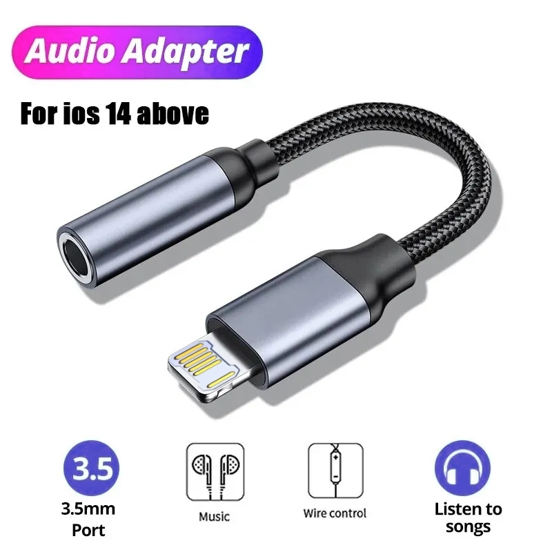 8 핀 3.5mm 잭 AUX 케이블 iPhone 14  - Earphone Splitter Jack 리뷰 및 가격